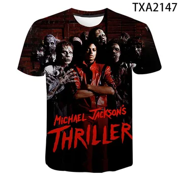 2020 Novo Tiskane 3D T-shirt Michael Jackson Moških, Žensk, Otrok Kul Tee Vrhovi Moški Ulične Kul T Srajce Fant dekle Otroci