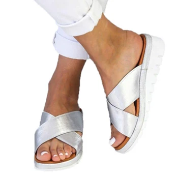 2020 Poletni Sandali Ženske Copate Ravno Mehko Udobno Dame Sandale Femme Gladiator Ženske Sandale Plaži Čevlji Plus Velikost