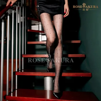 2021 Aurora serije mastno polka dot slog visoke gostote svilnato seksi nogavice pika slog odprite mednožje pantyhose ženske