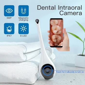 2021 Brezžični Zobni Intraoral Kamera Zobozdravstvo HD 1080Pixel Zob Preglejte Endoskop v Realnem Času, 8 Led Zobozdravnik Znotraj Ustne Orodja