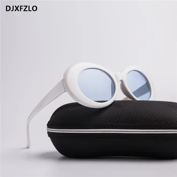 2021 buljiti Kurt Cobain očala ovalne sončna očala ženske trendy vroče Vintage retro sončna očala Žensk bela črna očala UV400