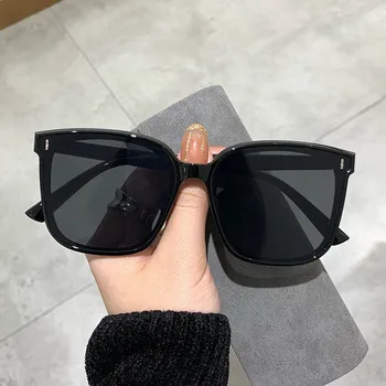 2021 Classic Vintage Kvadratnih sončna Očala Ženske Prevelik sončna Očala Ženske Moški Retro Črno Luksuzni sončna Očala Goggle Oculos UV400