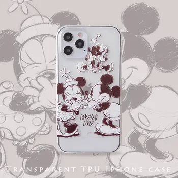 2021 Disney Mickey Minnie za iphone 11/12 pro max primeru iPhone 7 plus xr xs max primeru za iphone11 carcasa iphone 11plus