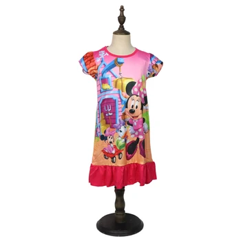 2021 Disney Princesa Dekle Obleko Poletje Otroci Oblačila Otroci Pižame Rojstni Dan Priložnostne Obleke Kostum Minnie Mouse Mickey 3 8 Y