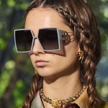 2021 Kvadratnih sončna Očala Ženske Modni Novo Vintage Odtenki Moške blagovne Znamke Design Luksuzni Velika Očala za Sonce UV400 Prevelikih Očal Ženski