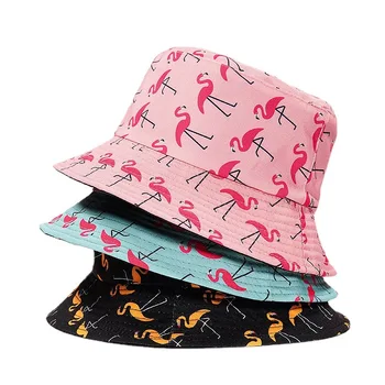 2021 Luksuzni Panama Bucket Pokrivalo Moški Ženske Poletje Vedro Skp Flamingo Tiskanja Bob Klobuk Hip Hop Gorros Ribolov Ribič Klobuk