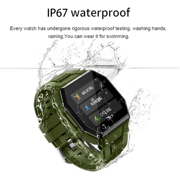 2021 Luksuzni vojaški šport za Moške Pametno gledati Moške Celoten zaslon na dotik Krvnega tlaka, Srčnega utripa Bluetooth klic smartwatch