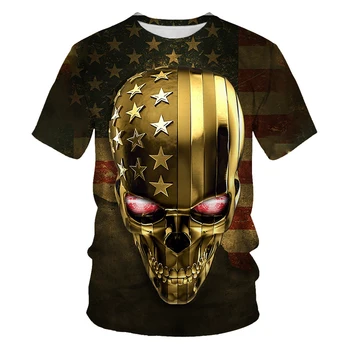 2021 moških in žensk poletje moda Joker 3D tiskanih lobanje T-shirt svoboden šport udobno T-shirt bluzo