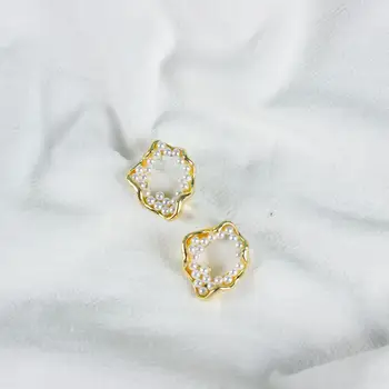 2021 nov modni imitacije pearl kovin uhani geometrijske nezakonitih uhani za ženske zlati uhani stranka darilo nakit