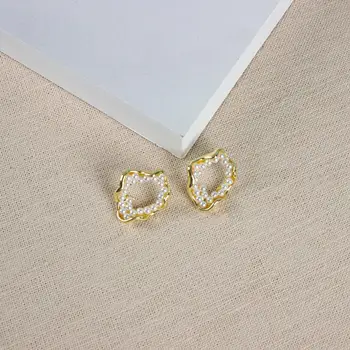 2021 nov modni imitacije pearl kovin uhani geometrijske nezakonitih uhani za ženske zlati uhani stranka darilo nakit