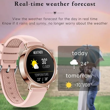 2021 Nov Modni Pametno Gledati Žensk Fiziološke Srčni utrip Spanja Spremljanje za Android IOS Vreme Prikaz Ženske Smartwatch