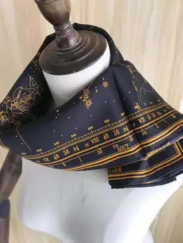 2021 nov prihod jeseni, pozimi classic black pure svileni šal keper ročno izdelani roll 90*90 cm zaviti šal za ženske lady