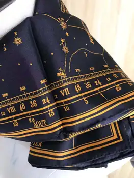 2021 nov prihod jeseni, pozimi classic black pure svileni šal keper ročno izdelani roll 90*90 cm zaviti šal za ženske lady