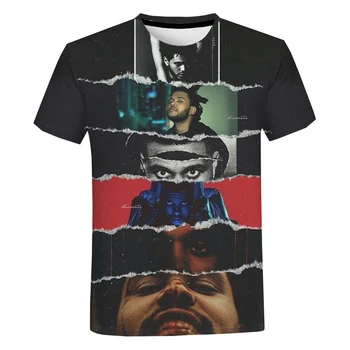 2021 NOV The Weeknd 3D T Shirt Pevka Tiskanja Harajuku Ulične Hip Hop Majica s kratkimi rokavi Moški Ženske Modni Priložnostne T-shirt Kratek Rokav
