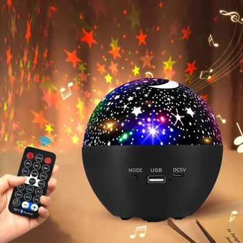 2021 Nove LED Zvezdnato Nebo Projektor Pisane Zvezdnato Nebo Galaxy Noč Svetlobe USB Predvajalnik Glasbe Zvezdnato Romantično Projekcija Lučka