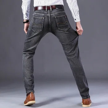 2021 Nove Moške Kavbojke Poslovnih Klasični Slog Modnega Jeansa Redno Stretch Hlače Moški Modro Sive Hlače Kavboji Guinness Človek