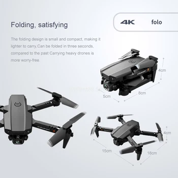 2021 NOVE VROČE XT6 4K 1080P HD Mini Drone, WiFi Fpv Kamero, Zračni Tlak, Zložljive RC Quadcopter, Fant je Brnenje Igrača Darilo