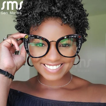 2021 Novo Cat Eye Glasses Ženske Moški Računalnik Očala Optični Eye Glasses Anti-modre Svetlobe Sončna Očala UV400
