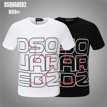 2021 novo Dsquared2 za moške in ženske T-shirt moda ulica slog tiskanja priložnostne O-vratu, kratka sleeved vzorec DSQ