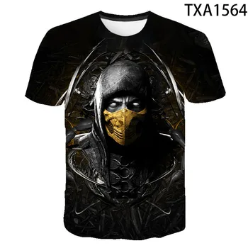 2021 Novo Mortal Kombat 3D Tiskanih Majica s kratkimi rokavi Moški Ženske Priložnostne Kratek Rokav Igra MK T-Shirt Ulične Kul Fant Dekle Otroci Vrhovi Tee