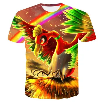 2021 Novo Poletje Moda 3D Moške in Ženske T-shirt 3D Zlati Phoenix moška T-shirt Vrh Harajuku Prosti čas