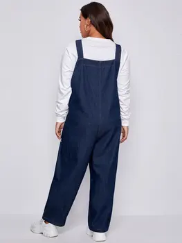 2021 novo veliko žensk trakovi Traper kavbojke ženske jeans obleka Jumpsuit velika watch trak naravnost hlače modre kavbojke več velikosti