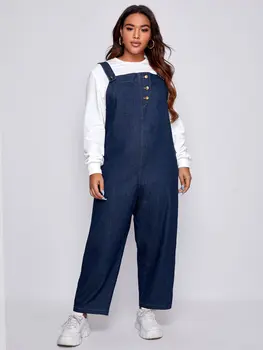 2021 novo veliko žensk trakovi Traper kavbojke ženske jeans obleka Jumpsuit velika watch trak naravnost hlače modre kavbojke več velikosti