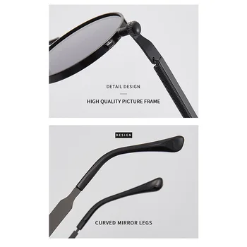 2021 Novo Vintage Krog Gothic Steampunk sončna Očala Moške, Ženske, Modno Oblikovanje Kovinski Okvir Ogledalo sončna Očala Za Moške UV400
