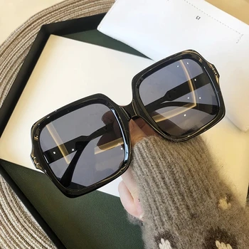 2021 Novo Vintage veliko Žensk sončna očala luksuzne blagovne znamke black moda gradient ženski prevelik kvadratnih dame moda očala