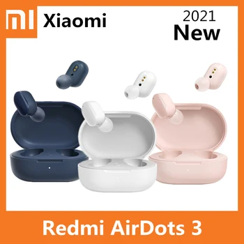 2021 Novo Xiaomi Redmi AirDots 3 Brezžične Slušalke Bluetooth 5.2 aptX Prilagodljivi Stereo Bas Z Mikrofonom za Prostoročno TWS Čepkov