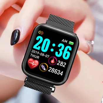2021 Pametno Gledati Ženske Moški Šport Smartwatch Fitnes Zapestnica Dejavnosti Tracker Srčnega utripa za Android Relojes Pametno Gledati