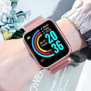 2021 Pametno Gledati Ženske Moški Šport Smartwatch Fitnes Zapestnica Dejavnosti Tracker Srčnega utripa za Android Relojes Pametno Gledati