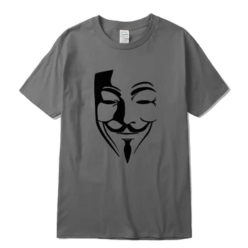 2021 poletje visoke kakovosti čistega bombaža T-shirt moda priložnostne V besedo Vendetta natisni T-shirt smešno T-shirt moški