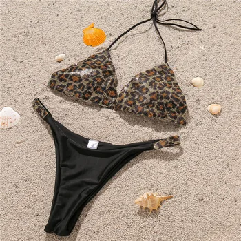 2021 Seksi Nosorogovo Brazilski Bikini Ženske Kopalke Push Up Kopalke Bikini Komplet Povodcem Plaži, Kopalne Obleke, Plavanje Obrabe 0118