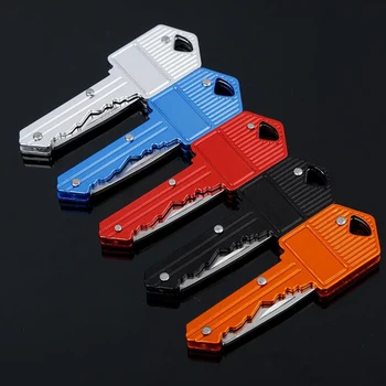 2021 Vroče Mini Kamp Keyring Folding Nož Rezilo Nosijo Prenosni Lov Preživetje Žep Ključnih Verige Nož Prostem EOS Orodje
