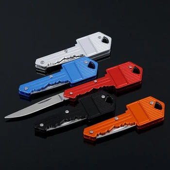 2021 Vroče Mini Kamp Keyring Folding Nož Rezilo Nosijo Prenosni Lov Preživetje Žep Ključnih Verige Nož Prostem EOS Orodje