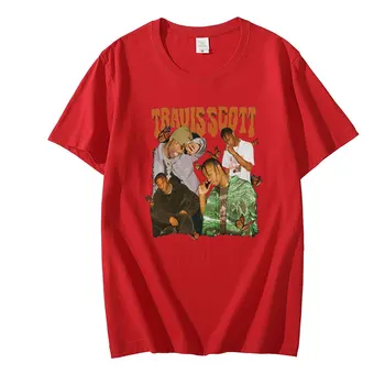 2021 Vroče Prodajo T-shirt Človek Woma Tees Travis Scotts Moda Natisnjeni Ženske/Moške Kratke Tshirt Prevelik Dnevna Oblačila, Športna Oblačila