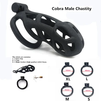 2021Custom 3D Tiskanje Petelin Kletko Penis Rokav Cobra Moški Čistost Naprave Penis Obroči, Igre za Odrasle Sex Igrače Za Moške Sex Shop