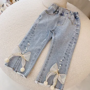 2021Hot prodajo Spomladi Girls Moda obleko nastavite Baby Obleko z Dolgimi rokavi Pike majica +Otroci jeans Oblačila Dekle Obleko Baby dekleta obleko