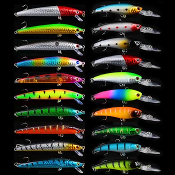 20pcs fishing lure Mešani 20 modelov ribištvu tackle 20 barvo Pisanec lure Ročice Vab Mix ribolov vabe
