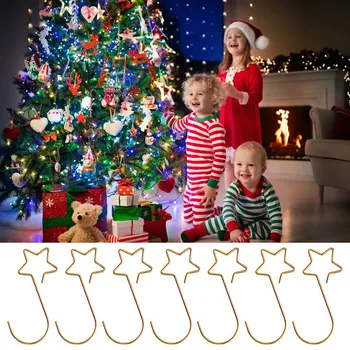 20pcs/veliko Božič Kavljem Venec Kljuke Božično Drevo za Obešanje Obesek Kovinski Okras Star Okraski Kavljem Božič Dom Dekor