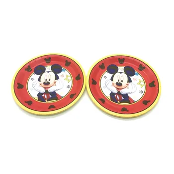 21/41pcs Disney Rdeče Mickey Mouse Stranka Material za Enkratno uporabo Stranka, Skodelice, Krožniki Otroci Rojstni dan Prtom Okraski Stranka