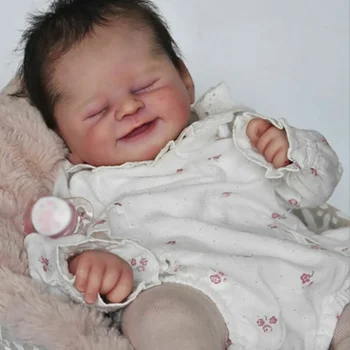 21inch Rodi Punčko Kit Alisha Priljubljena Sladek Obraz Nasmejan Baby DIY Komplet Prerojeni Unpainted Lutka Padec Ladijskega prometa