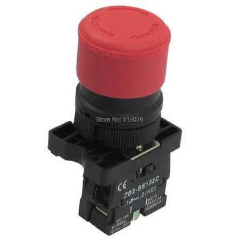 22 mm 1 NC Rdeči Znak za Ustavitev v Sili Pritisni Gumb Preklopi 600V 10A ZB2-BITI