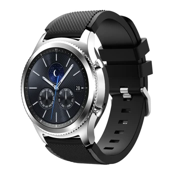 22 mm silikonski trak za Samsung Galaxy Watch 46mm/Prestavi S3 Frontier/Huawei Watch GT GT2 46mm/Huami Amazfit GTR 47mm correa trak