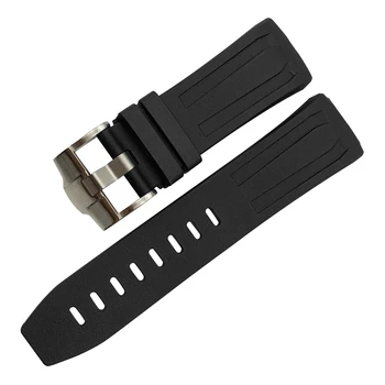 27mm Črna Modra Gume Watch Band za AP Trak za Hrastovih Koncept 26589 26560IO.OO.D002CA.01.A Watchband Zamenjajte Watchband Orodja