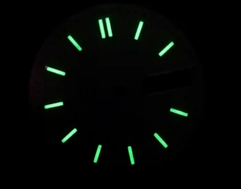 28.5 MM C3 Zelena Svetleča Sterilne Izbiranje Fit NH36 NH36A Gibanje Watch Izbiranje