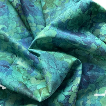 2Color Smaragdno Jezero, Kot Prostosti Bombažne Tkanine Za Otroke Šivanje Krpo Obleke Krilo DIY Ročno Oblikovalec Mozaik Meter Poplin