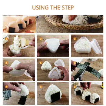 2pc/Set DIY Suši Plesni Onigiri Riž Žogo Hrane Pritisnite Trikotni Suši Maker Plesni Sushi Kit Japonski Kuhinjski Pribor Bento