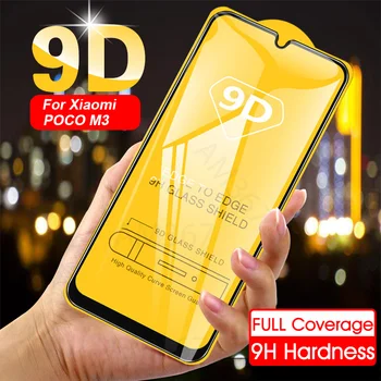 2Pcs 9D Kaljeno Steklo za Xiaomi POCO M3 Kaljeno Steklo za varovanje Film Za Xiomi POCO M3 POXO POKO M 3 3M Zaščitno Steklo Ohišje